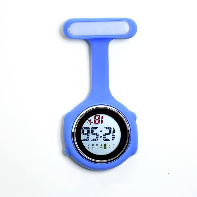 Wholesale Ready Stock Digital Metal Nurse Watch with Clip-on LCD Display Novelty Gift for Students' Exam Backpack Outdoor Use