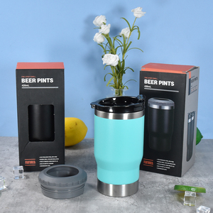 Porte-Cans 4-en-1 en Acier Inoxydable à Double Paroi de 14 oz avec 2 Couvercles – Gobelet de Voyage Portable Écologique pour Fêtes - Product Image 6
