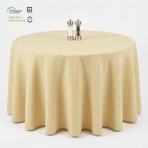 Mantel Redondo Grueso Blanco de 132 Pulgadas, Jacquard de Poliéster, Impermeable, Ecológico y Resistente para Eventos de Catering y Bodas - Product Image 1