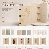 Carte de présentation pliable biodégradable imprimée rigide recyclable OEM personnalisée pour l'emballage de cosmétiques parfumés