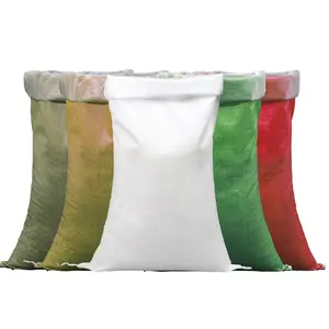 50kg सफेद चावल बैग बुना पीपी बोरी के लिए आटा गेहूं अनाज मकई Polypropylene बुना बैग पैकेज कृषि ऑफसेट मुद्रण स्वीकार