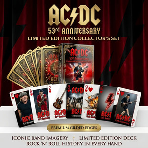 Cartes à jouer commémoratives du 53e anniversaire des AC/DC, édition limitée, jeu de 54 cartes - Product Image 2