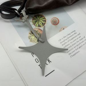 PU Leather Star Shape <b>Bag</b> <b>Charm</b> Four Pointed Star <b>Bag</b> Pendant for Handbag Decoration Accessory - Product Image 2