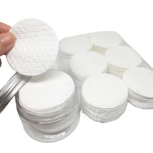 Biodegradable Round Disposable Natural Organic Soft Cotton Skin Care Pad Makeup Remover Cotton material Toner Pad For Face