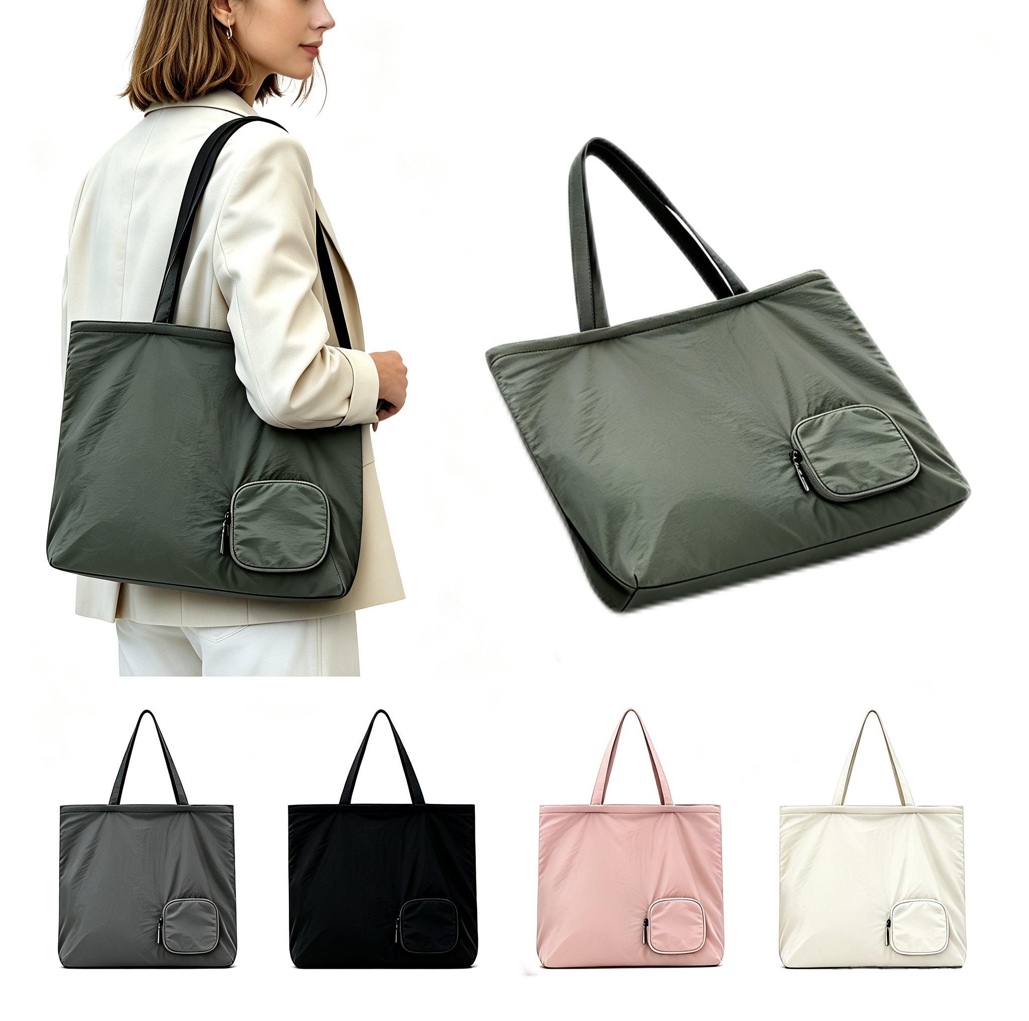 Large Capacity Foldable Lightweight Waterproof Shoulder Bag