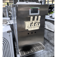 Machine à glace molle 2+1 saveurs mixtes, double compresseur, 50L/H, professionnelle pour glaces, yaourts glacés et boissons froides