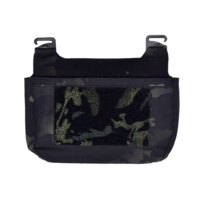Pochette kangourou avant de grande capacité de style pharaon, pour porte-plaque, détachable. Gilet tactique avec crochet rapide en forme de G