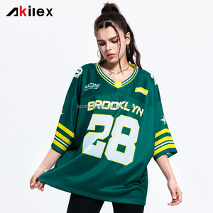 Spotiv-T-shirt en jersey de style urbain et décontracté pour femme, dernier design, vêtements de hockey, coupe automatisée, t-shirt de hockey surdimensionné - Product Image 1