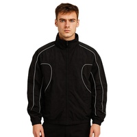 Veste coupe-vent pour homme, personnalisée par le fabricant, imperméable, col montant, bande réfléchissante 3M, fermeture éclair