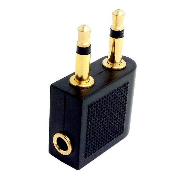Bxon Gold Plated Airplane Headphone Earphone 3.5mm Jack Audio Connector