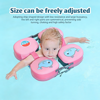PiaoPiaoFish Bouée de natation sous-aisselle pour nouveau-nés, en mousse EPE non gonflable, avec flotteur de cou anti-étouffement et support de entrejambe, pour nourrissons de 0 à 6 mois