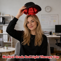 Casque Photon 630nm 850nm 940nm, dispositif portable, chapeau infrarouge, thérapie par lumière rouge LED, bonnet capillaire avec infrarouge proche
