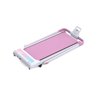 Tapis de course électrique rose esthétique 2-en-1 pliable et portable avec moteur 2,5 CV pour la marche et la course à domicile, idéal pour optimiser l'espace - Vente en gros