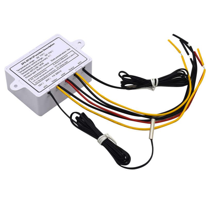 Microcomputer intelligent digital thermostat dual display DC12VV temperature control switch ZFX-ST3012(图8)