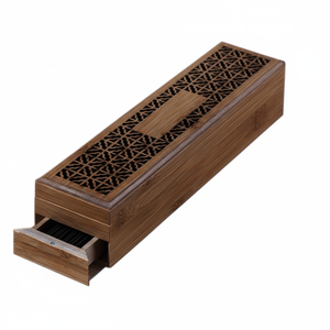 Customizable Hot Selling Creative Wholesale Mango Wood <b>Incense</b> <b>Stick</b> <b>Incense</b> <b>Holder</b> Wooden Storage Box Mubkhar - Product Image 1