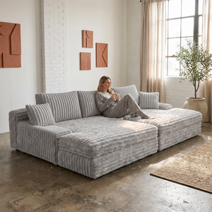 Divano Letto Senza Struttura in Memory Foam ad Alta Densità, Compresso Sottovuoto, in Tessuto Corduroy Quadrato, per Hotel e <span class=keywords><strong>Soggiorno</strong></span> - Product Image 3
