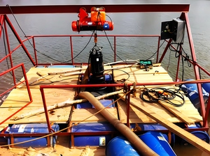 Fortschrittliches Baggerboot Kleine Sandbarke Stahlseil-Baggerbarke für Kanalbau - Product Image 3