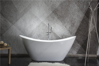 Adyce — baignoire longue en résine à Surface unie, Double pantoufles, modèle moderne, hôtel, Design moderne, 1500