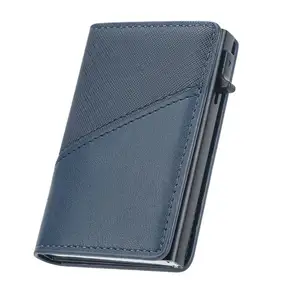 Genuine Leather Bi-fold card box cowhide men's Card holder wallet wholesale