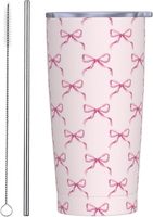 Gobelet isotherme de Noël de 20 oz avec couvercle, tasse à café de voyage à double paroi isolée sous vide pour boissons chaudes et froides