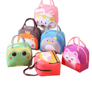 Sac à déjeuner isotherme imperméable pour garçons et filles, sac isotherme pour bento, sac isotherme pour enfants, rangement alimentaire scolaire avec motif d'animaux de dessin animé - Product Image 2