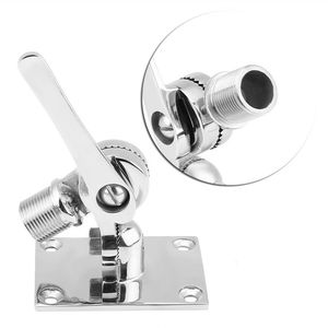 316 Stainless Steel Antenna Base 92mm X 64mm Dual Axis Adjustable Marine Hardware For Boat <b>Yacht</b> - Product Image 3