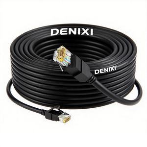 DENIXI Factory Custom 100M CAT6 Cable de red Ethernet <span class=keywords><strong>UTP</strong></span> CCA Cable de comunicación Cables de puente para uso en interiores - Product Image 1