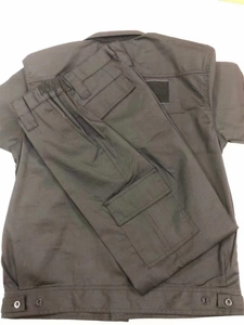 ชุดยูนิฟอร์มพนักงานรักษาความปลอดภัย แขนยาว คอปกสีเขียว พร้อมแถบติดแบบเมจิกสติ๊ก แจ็คเก็ต + กางเกงขายาว - Product Image 2