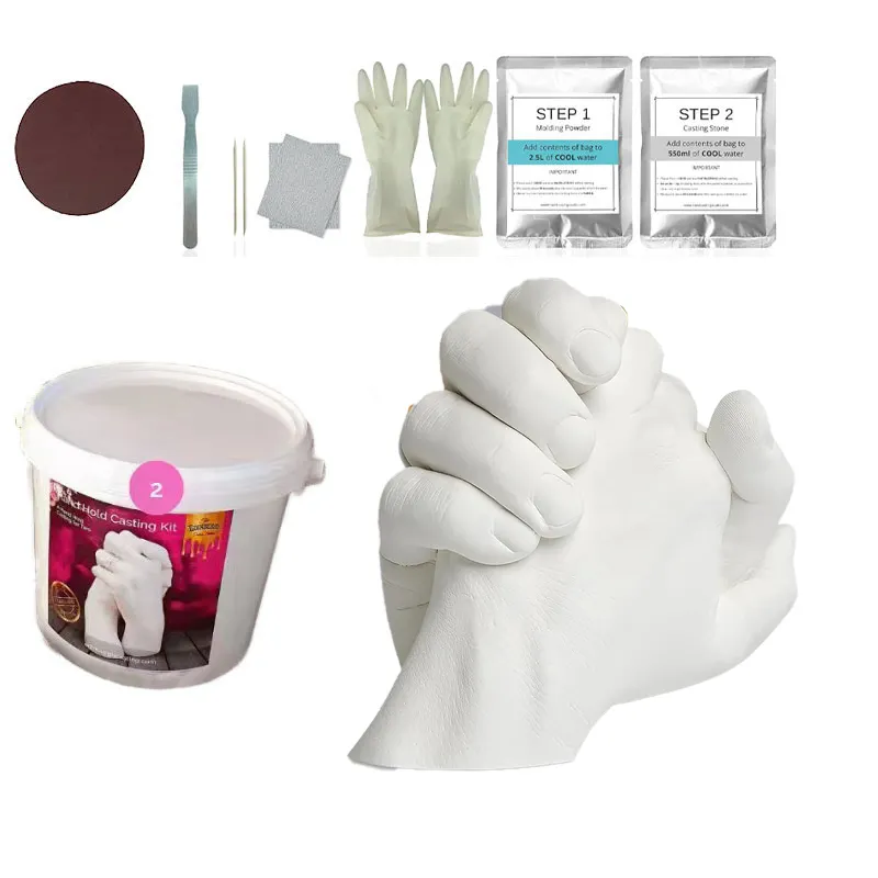3d Plaster Handprints And Footprints Alginate Impression Powder Valentines Day Gifts 2024 Plaster Hand Mold Casting Kit