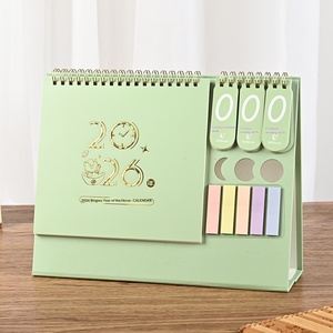 Customized 2026 Countdown Desk Calendar Paper Bronzing Printed Logo Multi-function Desktop Decoration Enterprise Advertising