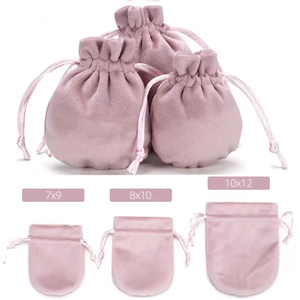 Sac cadeau en velours à fond rond avec cordon en brocart, logo personnalisable, blanc, 7x8, pour le rangement des lunettes et des bijoux - Product Image 6