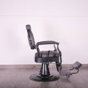 Chaise de salon professionnelle vintage haut de gamme pour hommes, inclinable, rotation à 360 degrés, réglable en hauteur, en cuir synthétique, pour barbier - Product Image 2