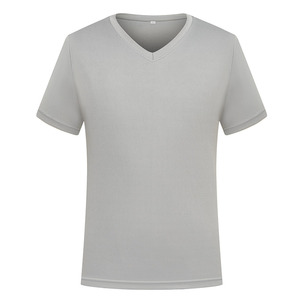 T-shirts à <span class=keywords><strong>col</strong></span> en <span class=keywords><strong>V</strong></span> à séchage rapide pour hommes T-<span class=keywords><strong>shirt</strong></span> blanc blanc avec logo T-<span class=keywords><strong>shirt</strong></span> en polyester <span class=keywords><strong>col</strong></span> en <span class=keywords><strong>V</strong></span> - Product Image 5