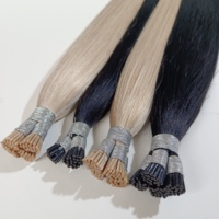 Extensions de cheveux humains russes 100% Remy, qualité supérieure, double tirage, cuticules entièrement alignées, pointe en kératine, micro-liens simples