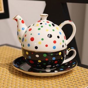 กาน้ำชาเซรามิกลายจุดสีแบบไล่ระดับสี MSH British - Product Image 5