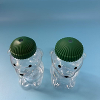 Gobelets et bouteilles en plastique PET en forme d'ours en peluche, vides, de qualité alimentaire, 350 ml, 420 ml, 500 ml, 700 ml, avec paille - Vente directe usine