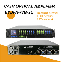 Yeni tasarım yüksek güç çin fabrika 1550nm EDFA 4/8/16/32 limanlar GSM CATV iletim optik amplifikatör