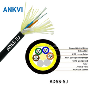Câble ADSS 24 fibres optiques diélectriques autoportantes, portée 100m, aérien - Product Image 4
