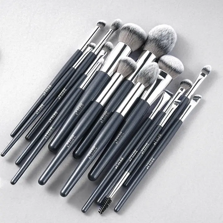 BEILI neues Design 2024 graue 30-teilige Make-up-Pinsel Eigenmarke kosmetische Geräte Synthetisches Make-up-Pinsel-Set für Abdecker