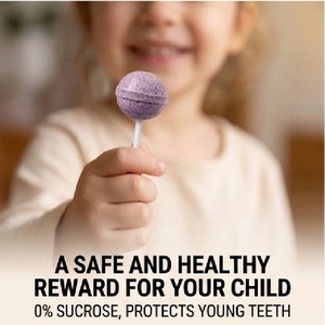 อมยิ้มไซลิทอลแบบอัดเม็ดที่ทันตแพทย์แนะนำ - อมยิ้มไร้น้ำตาล 6 กรัม ดีต่อสุขภาพฟันสำหรับเด็ก - รับผลิตแบบ OEM แบรนด์ส่วนตัว - Product Image 4