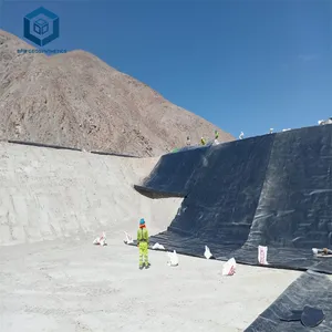 Forro de lagoa reforçado com PE de retenção de geomembrana HDPE para projeto de lago de rejeitos de mineração