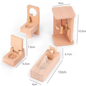 Jouet familial pour enfants, mini <span class=keywords><strong>cuisine</strong></span>, petite maison de poupée en bois, imitation de meubles, ensemble de <span class=keywords><strong>cuisine</strong></span> pour petite fille - Product Image 6