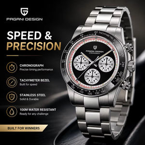 Pagani Design PD-1676 1676 Man Japan Quartz Wristwatch Stainless Steel Leather Waterproof Luxury <b>Wrist</b> <b>Watch</b> for <b>Men</b> Reloj + Box - Product Image 4