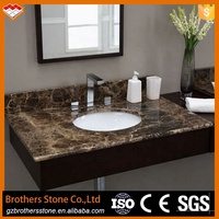 Table de salle à manger en marbre Emperador foncé espagnol importé pour salle de bain, cuisine, villa - Design moderne, écologique, bon prix