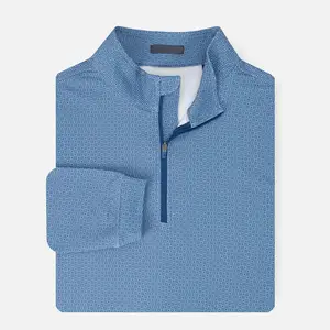 גולף מודפס מותאם אישית רקום חצי 1 4 רבעי zip pullover קפוצ 'ון מותאם אישית לוגו החברה
