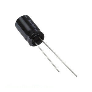 Distribuidor Autorizado, Condensador de Aluminio de 4.7 uF, Montaje a Través de Orificio, 4.7UF 20% 400V RADIAL 400AX4R7MEFC6.3X14 - Product Image 1