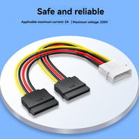 Cable SATA para Computadora 2 en 1, Cable IDE de 4 Pines, Cable de Alimentación SATA