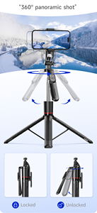 Nouveau trépied perche à selfie sans fil F16 en acier inoxydable de 1,7 m, pliable, pour caméras d'action et smartphones, pour des prises de vue équilibrées et stables - Product Image 5