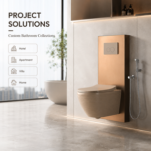 WC suspendu moderne en céramique pour salle de bain, avec chasse d'eau, idéal pour appartement - Product Image 4