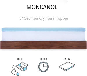 Sur-matelas en mousse mémoire infusée de refroidissement par gel de haute qualité - Product Image 4